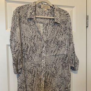 Cloth and Stone snake skin button-up